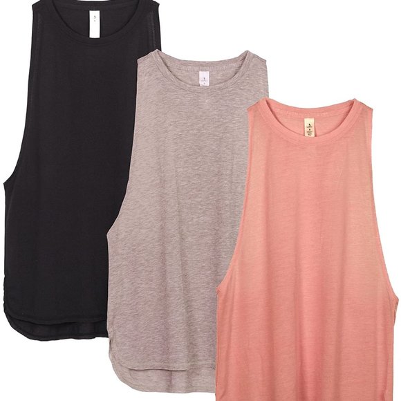 icyzone Tops - Workout Tank Tops for Women Running Shirt